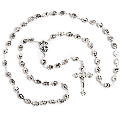 Miracolous Virgin metal rosary 1
