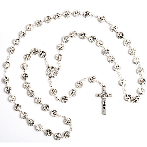 Saint Benedict metal rosary 1