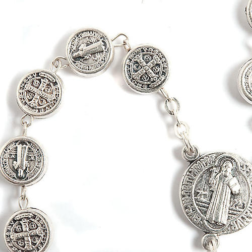 Saint Benedict metal rosary 2
