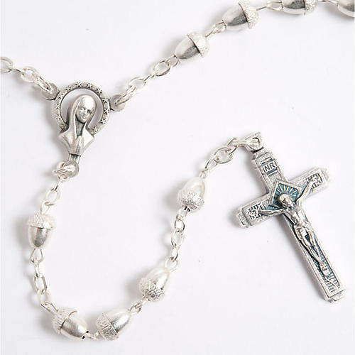 Metal acorn-beads rosary 2