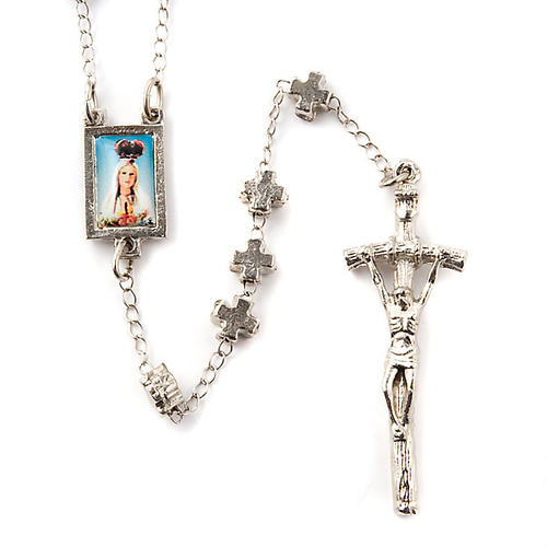 Metal cross-shaped beads rosary 3