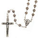 Silver rose rosary beads s1