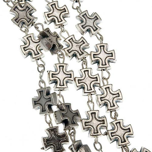 Rosary with metal cross-shaped beads (7 mm) 4