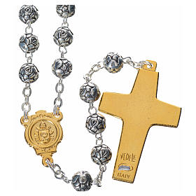 Rosary beads, Pope Francis with metal roses