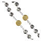 Rosary beads, Pope Francis with metal roses s5