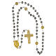 Rosary beads, Pope Francis with metal roses s7