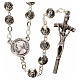 Rosary beads, John Paul II with metal roses s1