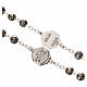 Rosary beads, John Paul II with metal roses s3