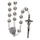 Rosary beads in metal with roses and pastoral cross s1