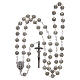 Rosary beads in metal with roses and pastoral cross s4