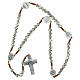 Rosary beads in metal, Pope Francis with roses and cord s5