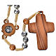 Rosary beads in metal and wood, Pope Francis s2