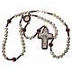 Rosary beads in metal and dark wood, Pope Francis s4