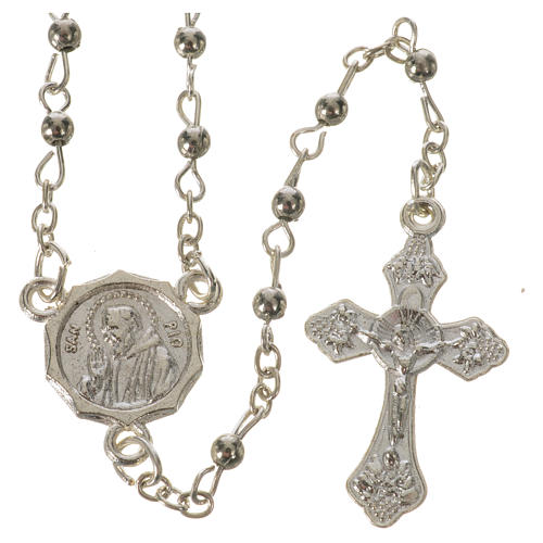 Saint Pio rosary beads, grains 3mm 1