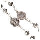 Pope Francis rosary beads with roses in silver medal s3