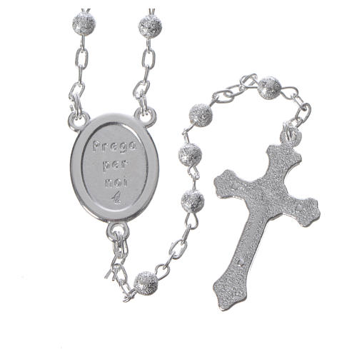 STOCK Rosary beads in satin metal with Jubilee of Mercy symbol 4mm 2