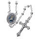 STOCK Rosary beads in satin metal with Jubilee of Mercy symbol 4mm s1
