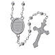 STOCK Rosary beads in satin metal with Jubilee of Mercy symbol 4mm s2