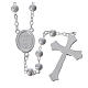 STOCK Rosary beads in satin metal with Jubilee of Mercy symbol 6mm s2
