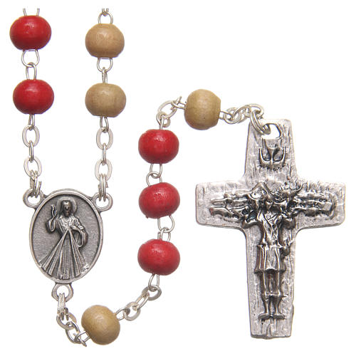 STOCK Rosary beads with Jubilee of Mercy symbol 4