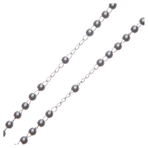 Classical rosary silver colour 316L steel 3