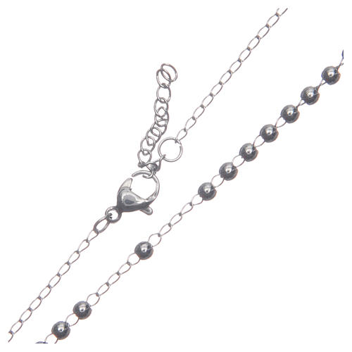Classical rosary silver colour 316L steel 4