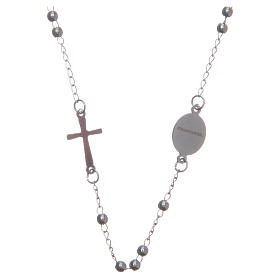Rosary choker silver colour 316L steel