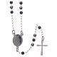 Classic rosary silver and black 316L steel s1