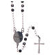 Classic rosary silver and black 316L steel s2