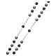 Classic rosary silver and black 316L steel s3