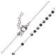 Classic rosary silver and black 316L steel s4