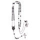 Classic rosary silver and black 316L steel s5