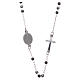 Rosary choker silver and black 316L steel s1
