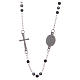 Rosary choker silver and black 316L steel s2