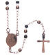 Classic rosary rosè and black 316L steel s1