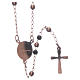 Classic rosary rosè and black 316L steel s2
