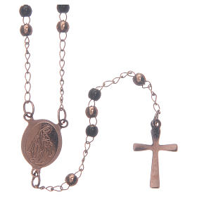 Rosari metallo: Rosario classico rosé nero acciaio 316L