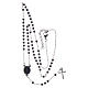 Classic rosary black 316L steel s5