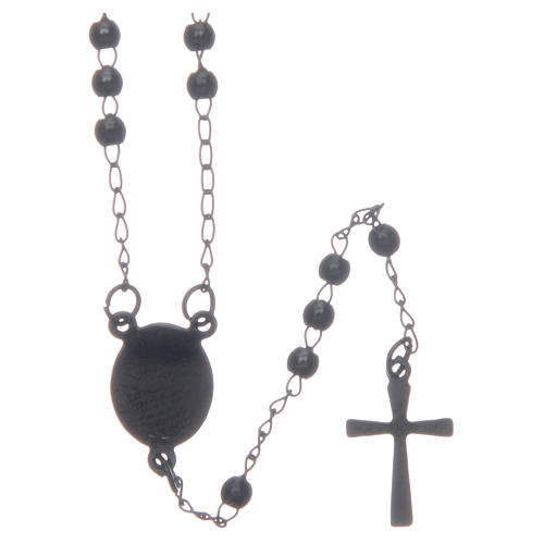 Classic rosary black 316L steel 2