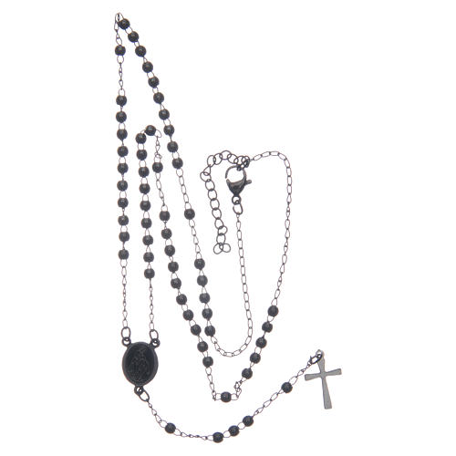 Classic rosary black 316L steel 5