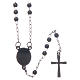 Classic rosary black 316L steel s2
