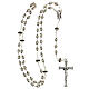 Rosary in metal with rhinestones, steel colour s4