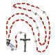 Rosary in oxidised metal ruby pearl with strass s4