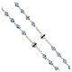 Rosary in oxidised metal sapphire pearl with strass s3