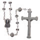 Crystal rosary in strass and steel s2
