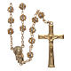 Gold rosary with strass crystal grains 6 mm s1