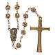 Gold rosary with strass crystal grains 6 mm s2