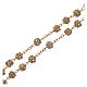 Gold rosary with strass crystal grains 6 mm s3