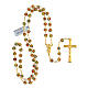 Gold rosary with strass grains multicoloured 6 mm s4