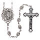 Rosary in metal Our Lady of Lourdes with Lourdes water 8x6 mm grains s1